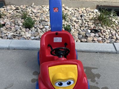 Step2 Push Around Buggy Kids Ride-On Car, Red with Blue Handle