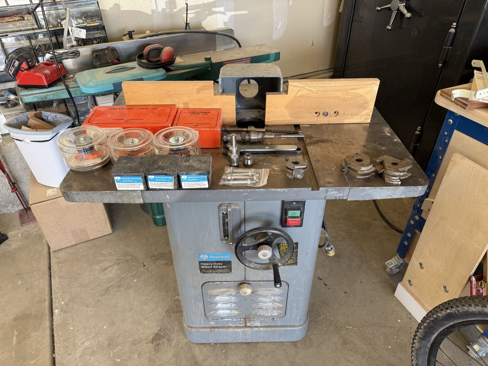 Rockwell Heavy Duty wood shaper 2hp single phase set up 220v