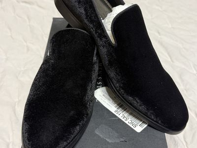 The Men's Store Bloomingdale's Black Velvet Slip-On Loafers Dress Shoes Size 8.5M