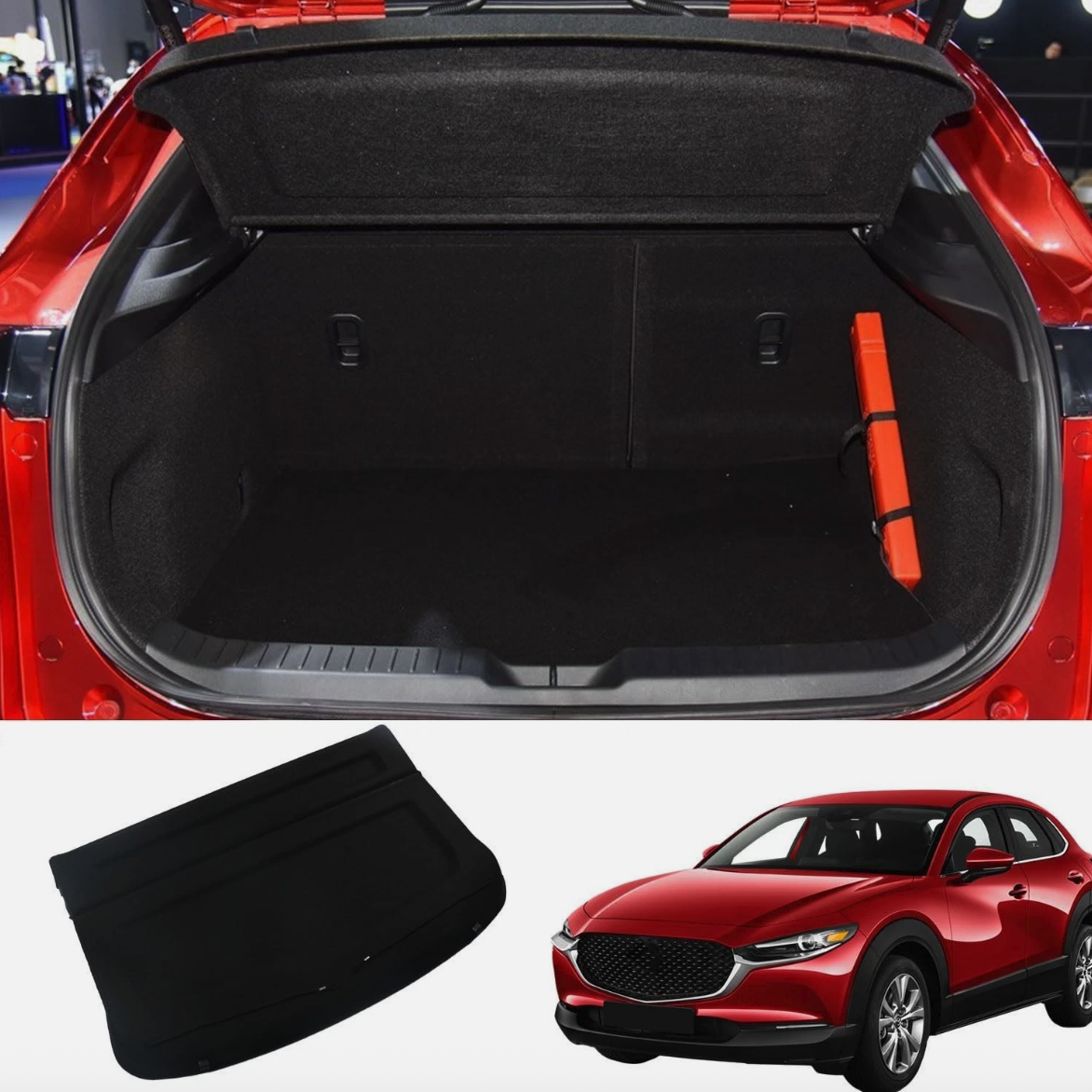 For 2020-2026 Mazda CX-30 Cargo Cover Rear Trunk Privacy Shade Shelf Black