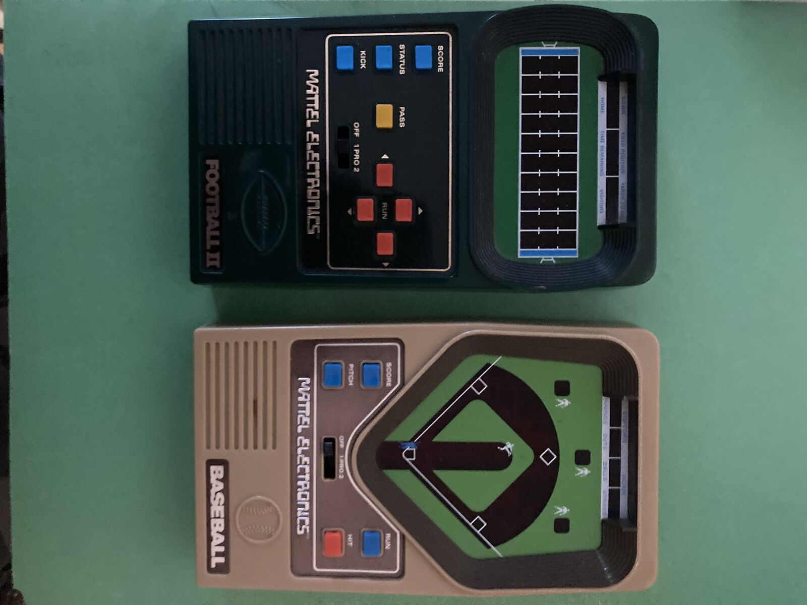 Mattel Baseball and Football Handheld Games