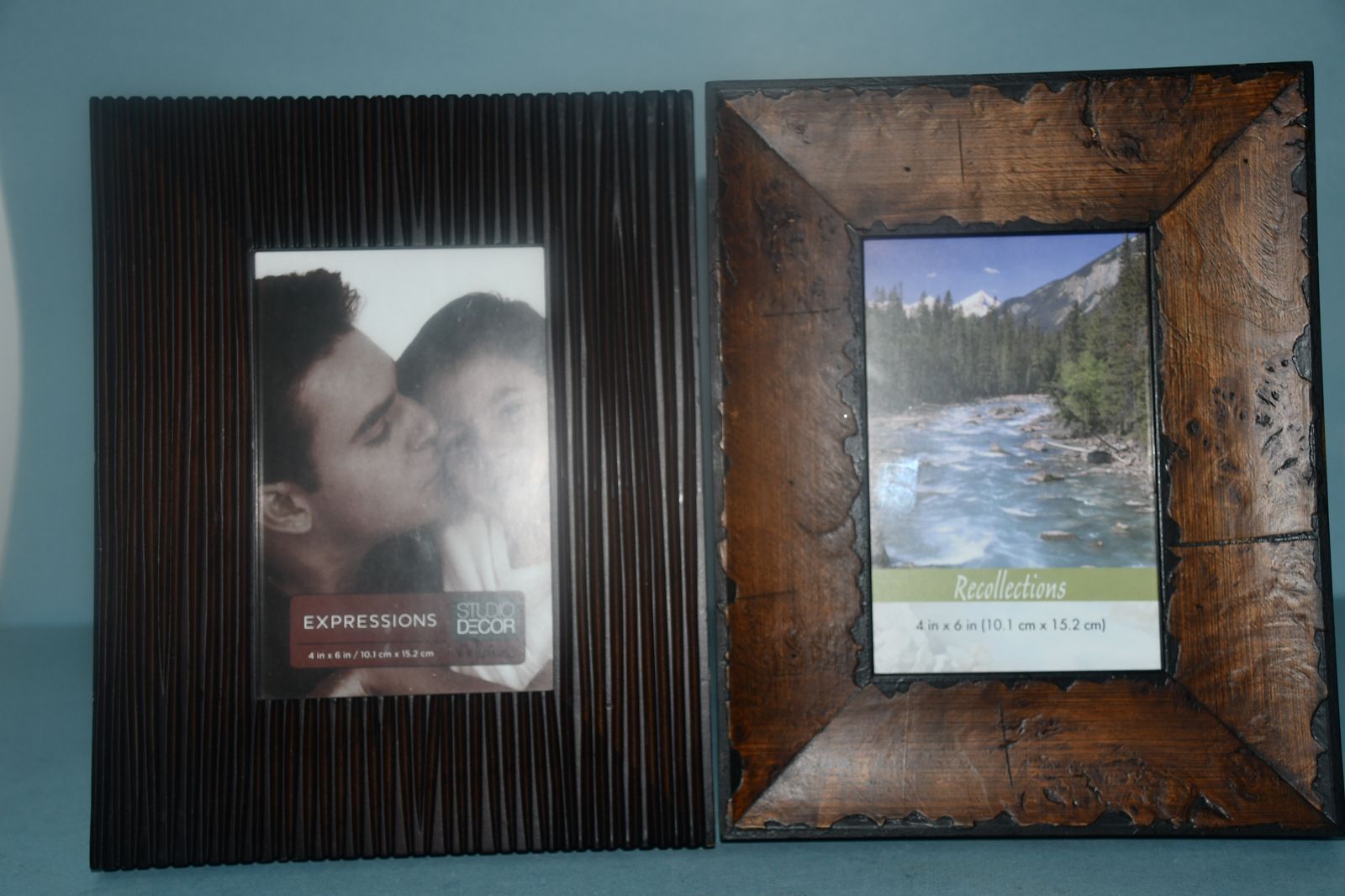 2 NEW VERY NICE PICTURE FRAMES ~ 8" x 10" ~ HOLDS 4" x 6" PICTURES ~ UNIQUE FINISH