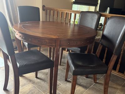 Wood Kitchen Table And four Chairs