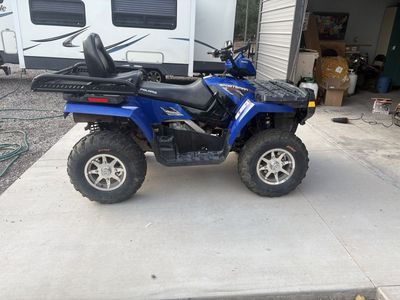 Polaris Sportsman 500 HO Blue ATV, 4x4, Rack, Passenger Seat,