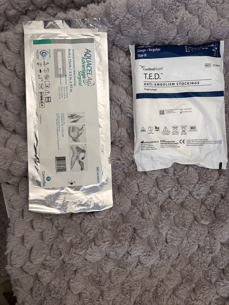 Compression Stocking And Surgical Dressing
