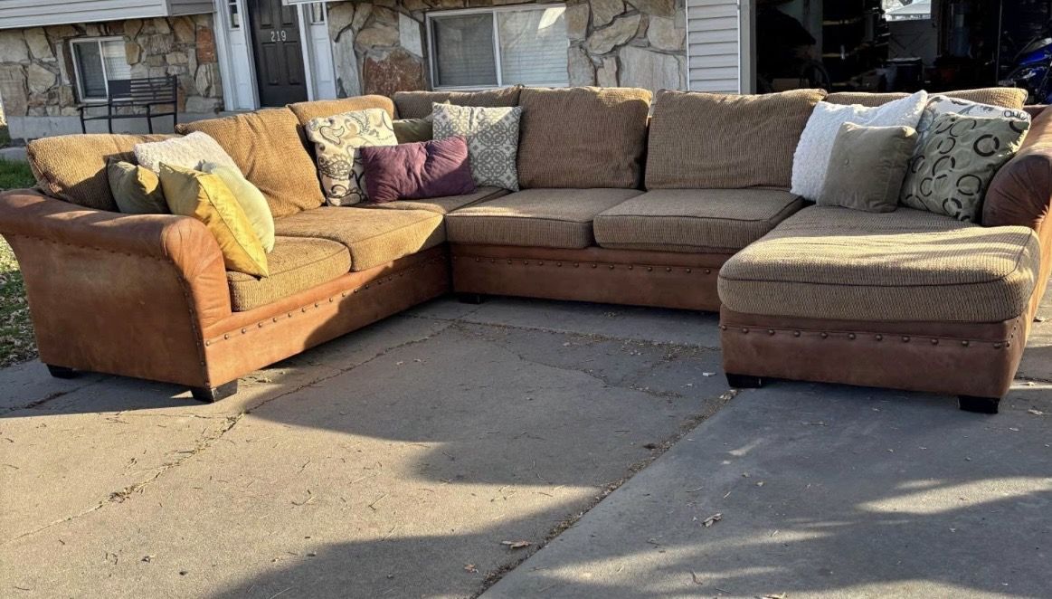Brown sectional