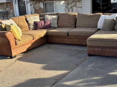 Brown sectional