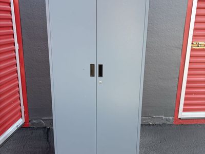 Locking Steel Storage Cabinet w/ 4 Adjustable Shelves