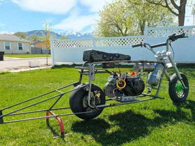 Stretched Mini Bike, drag bike on nitrous