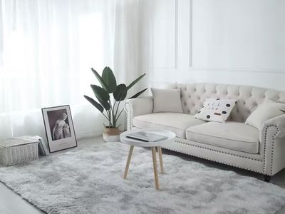 BRAND NEW Light Grey Rug (5x7 or 8x10)