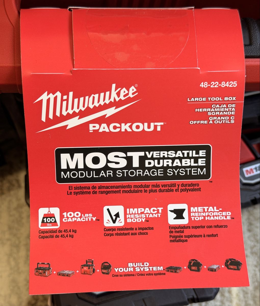 Milwaukee Packout Large Tool Box 48-22-8425 Modular Storage