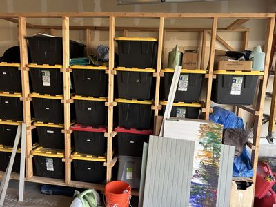 Custom Wooden Garage Storage Shelving Unit