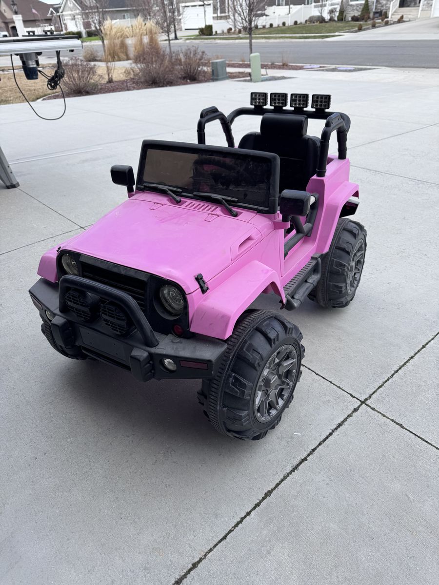 Kids Pink Power Wheels Jeep