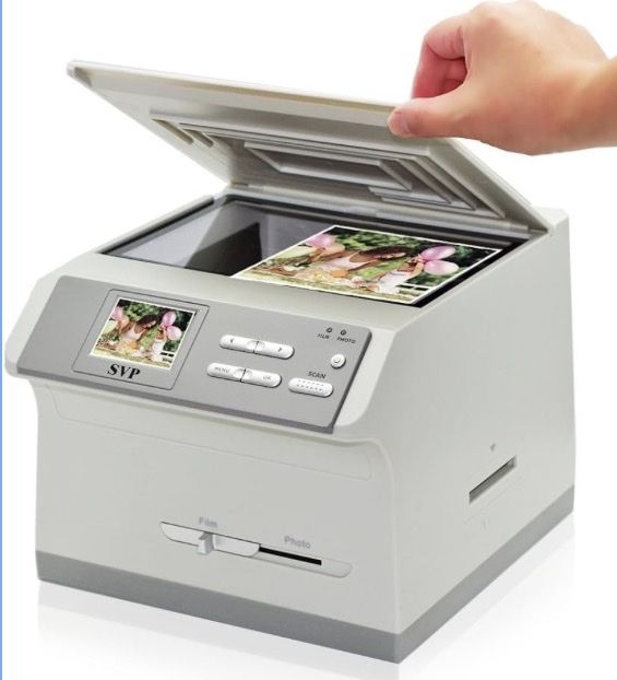 SVP PS9890 3-in-1 Digital Photo/Negative/Slides Scanner with Built-in 2.4" LCD Screen in box