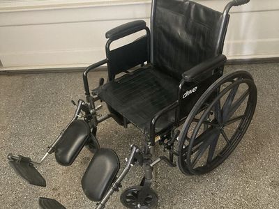 Drive Medical Black Wheelchair with Adjustable Footrests - Used