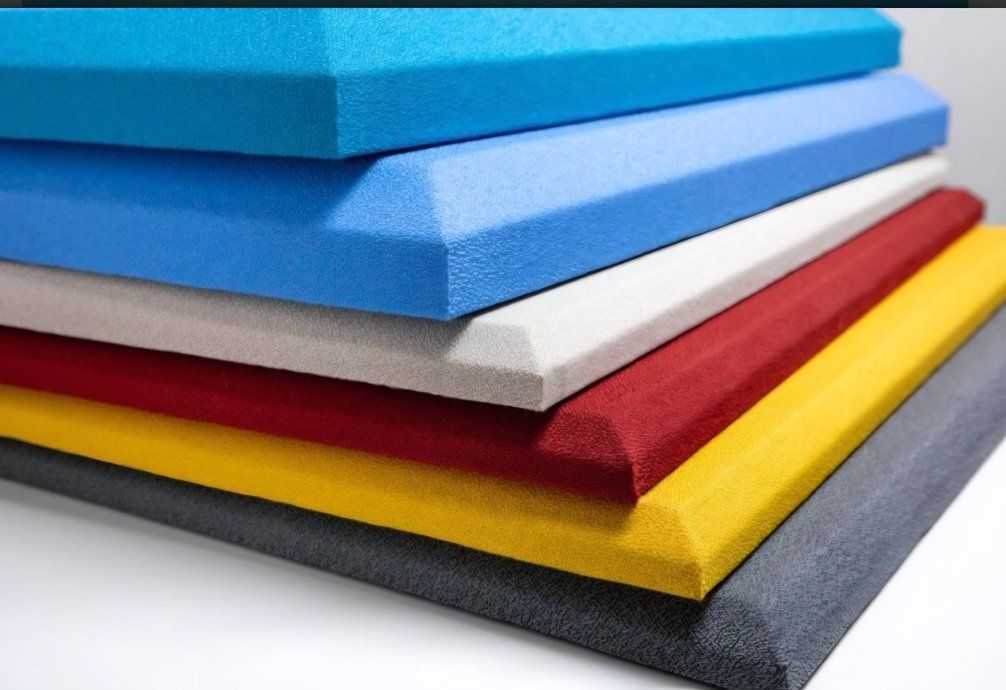 4 Fiberglass Fabric Wrapped Acoustical Panels - Sound Absorbing Wall or Ceiling Mount. 2 of ea. size