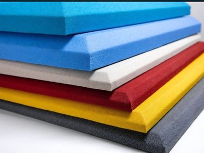 4 Fiberglass Fabric Wrapped Acoustical Panels - Sound Absorbing Wall or Ceiling Mount. 2 of ea. size
