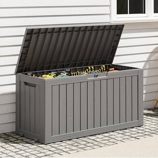 Weather Resistant Patio Storage- Gray