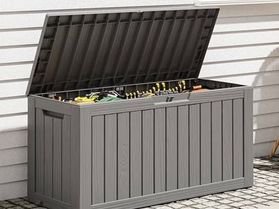 Weather Resistant Patio Storage- Gray