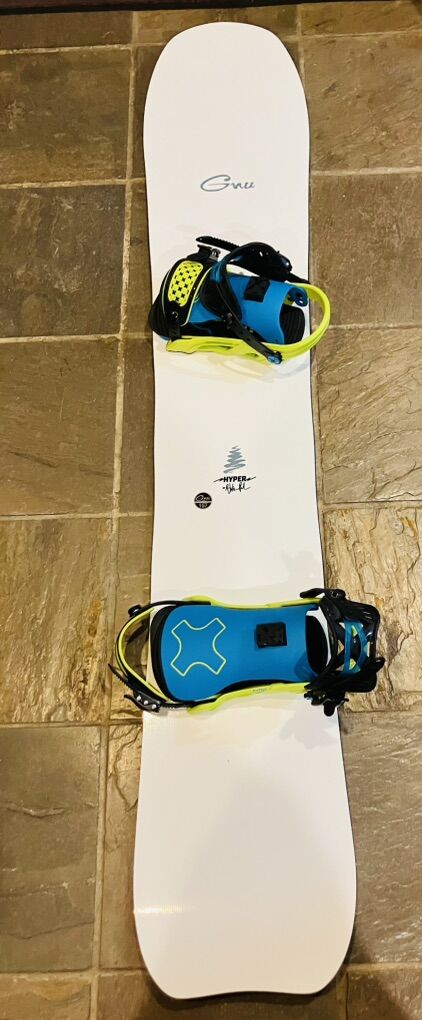 New GNU Hyper 157 Snowboard Bent Metal Bindings