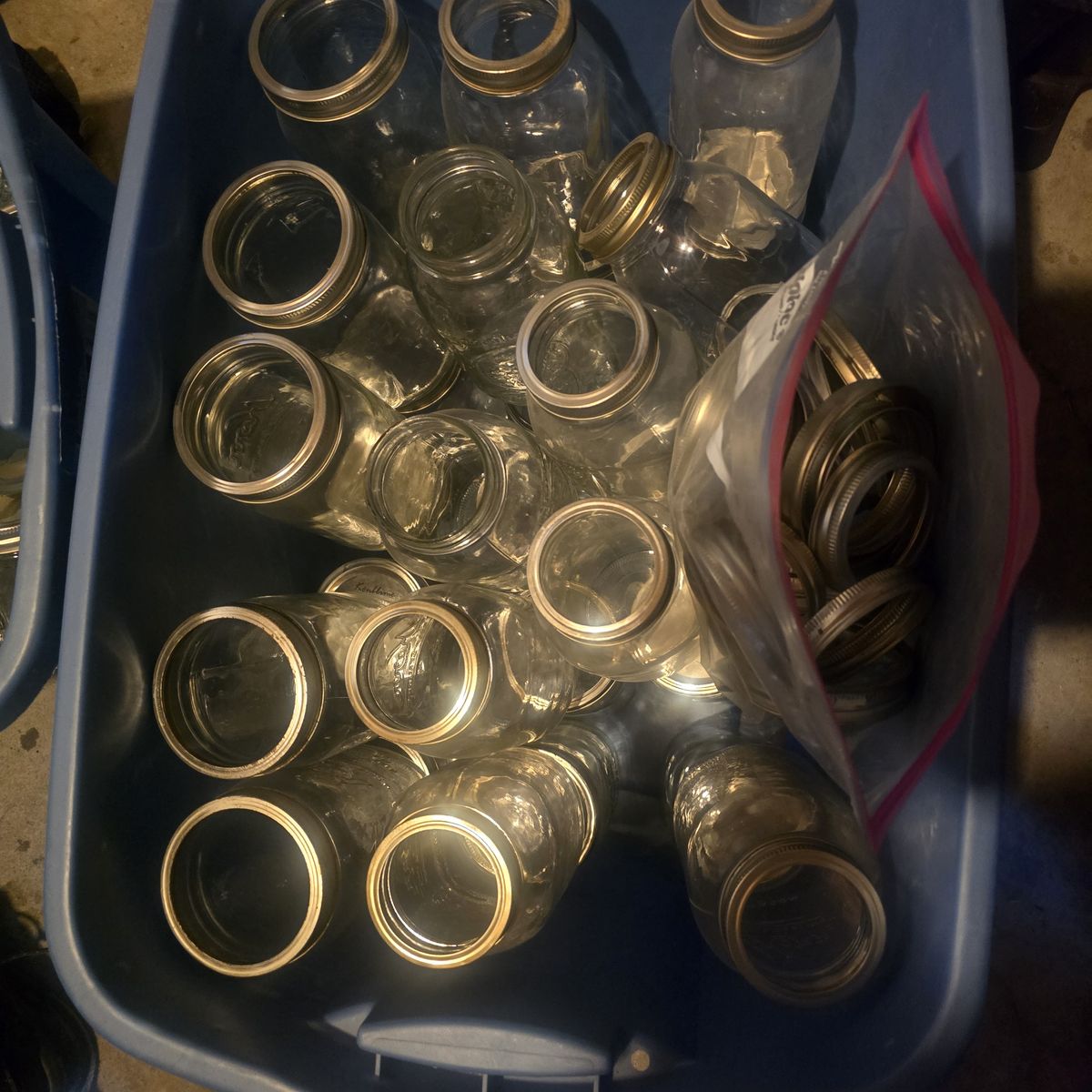 Mason / Kerr Canning jars most with rings some new lids