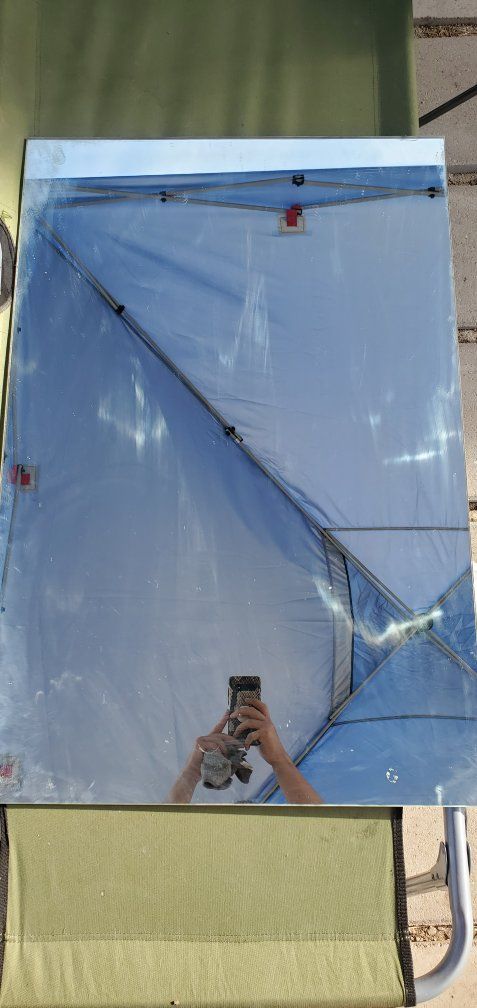 Large Wall Mirror with Reflective Glass and Simple Backing