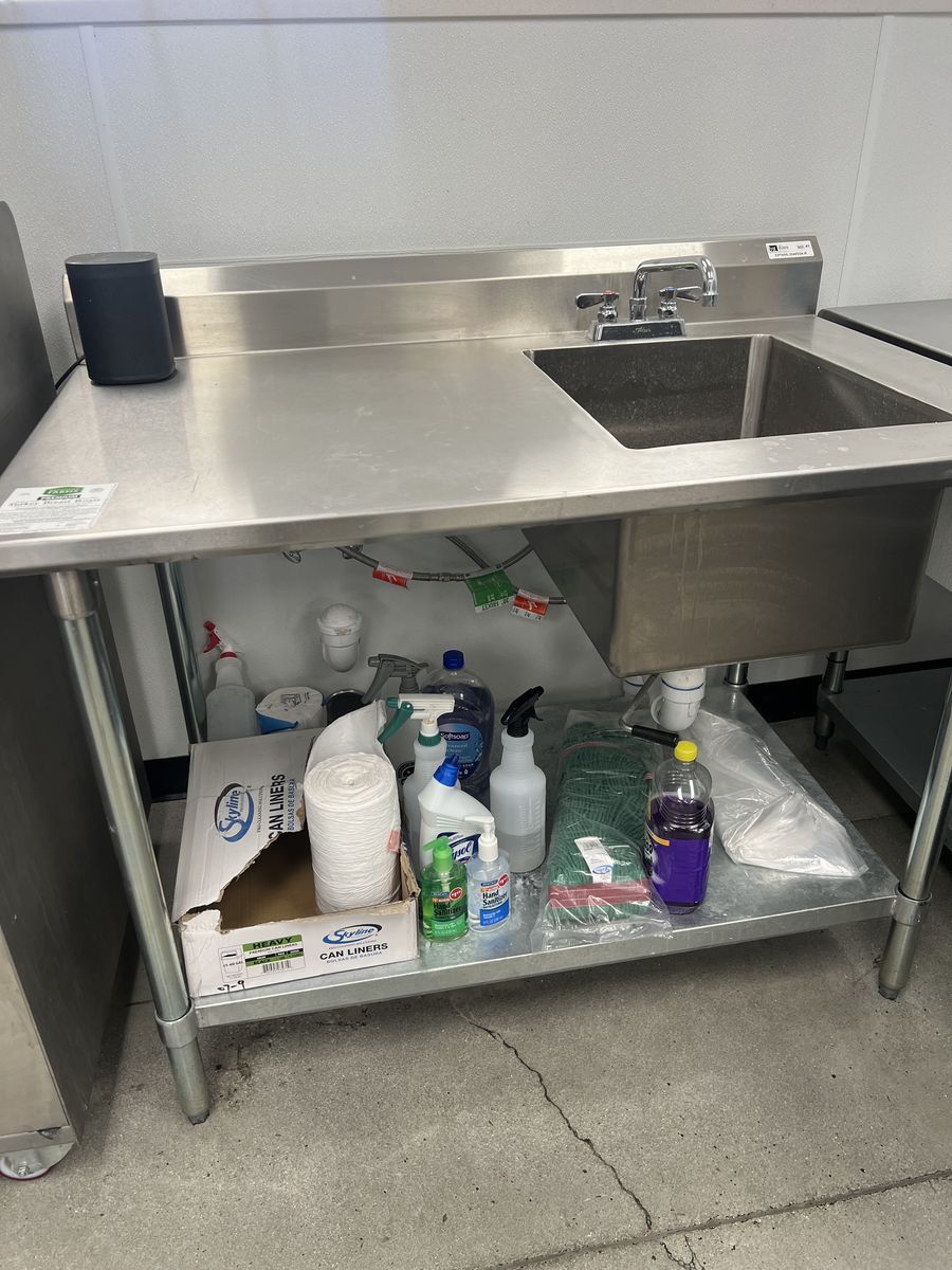 John Boos Stainless Steel Table with Sink