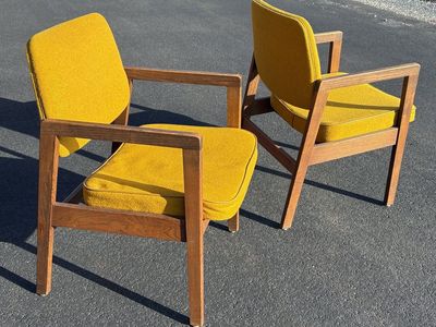 Beautiful vintage Mid Century Modern accent armchairs MCM chairs (3 available) Made in USA
