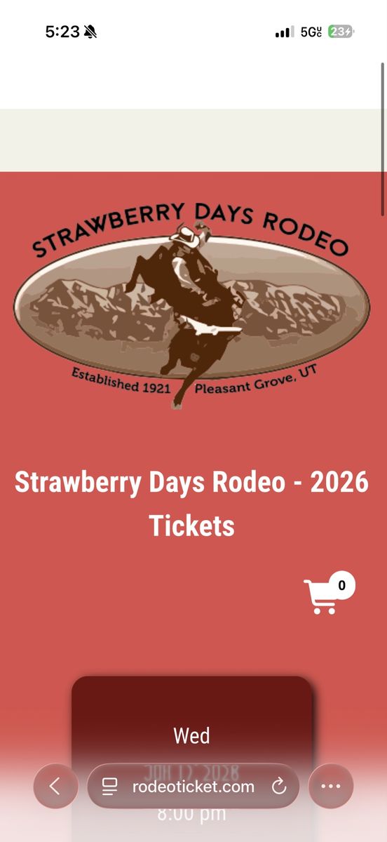 Strawberry days 2 Saturday rodeo tickets for 60 obo