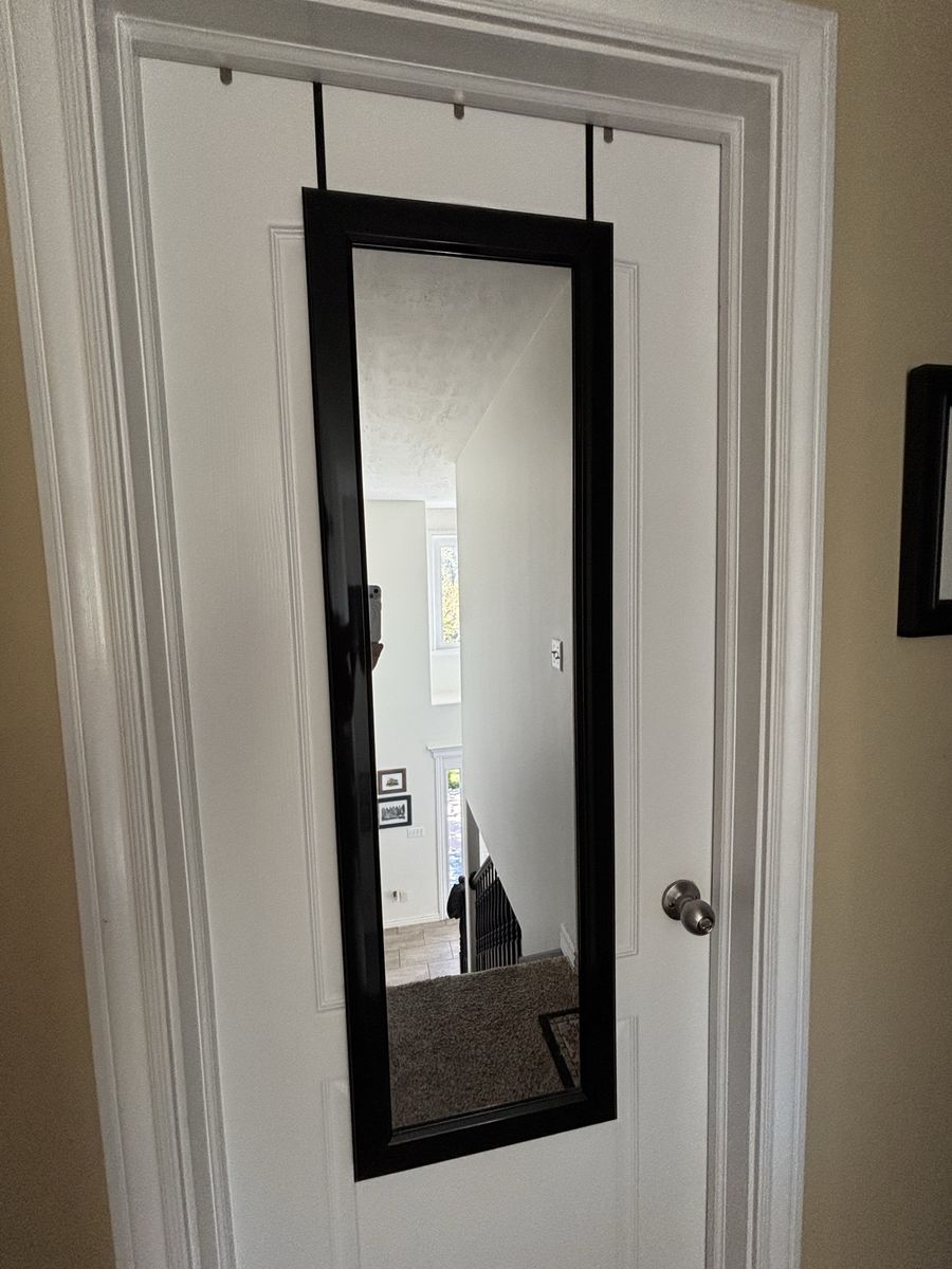 BLACK OVER THE DOOR MIRROR