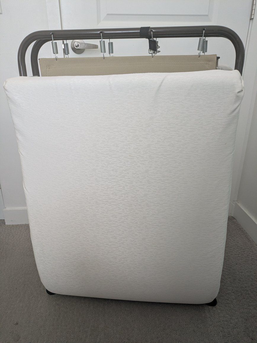 Compact Portable Folding Cot Guest Bed with Mattress