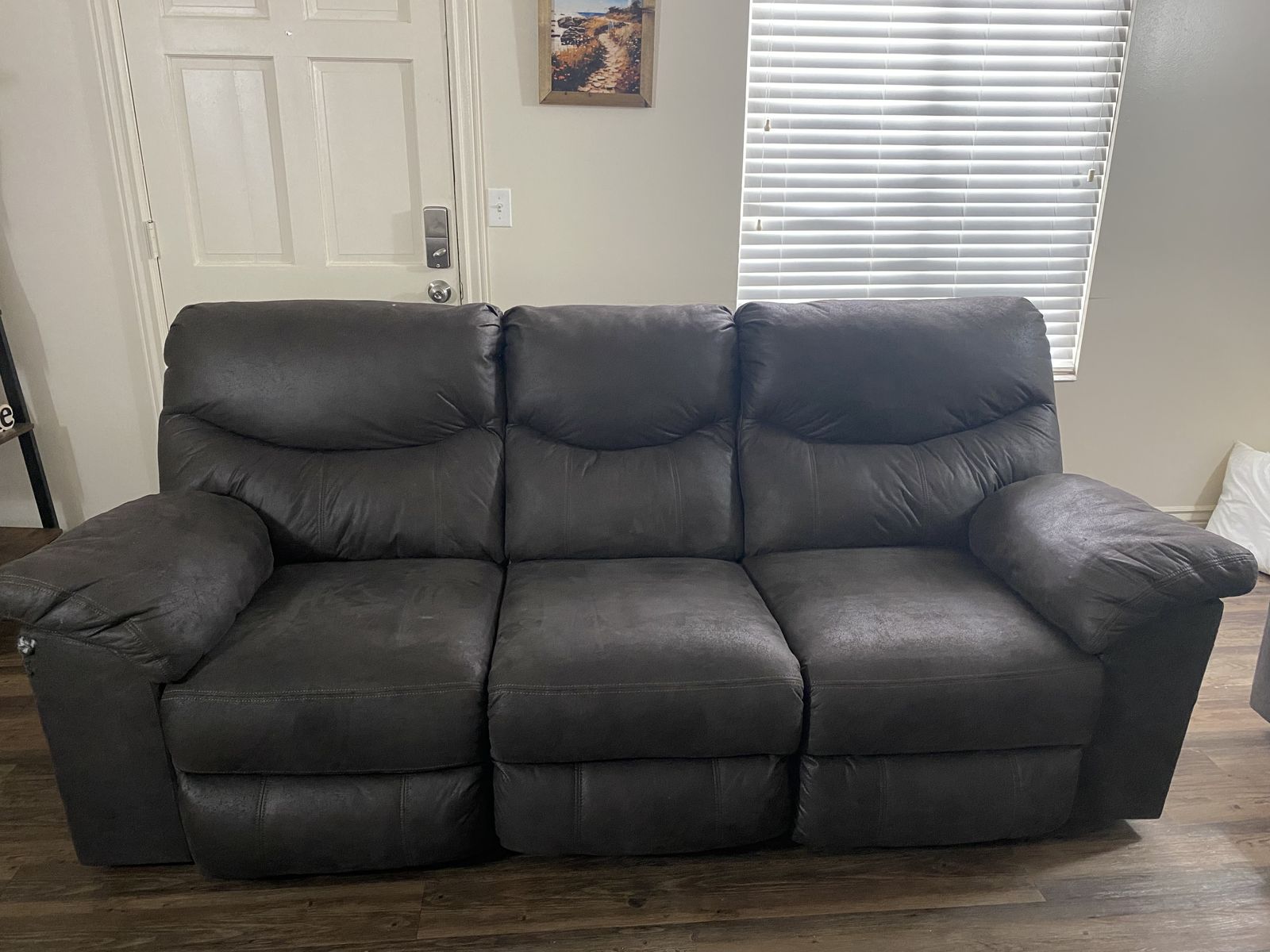 Reclining Sofa and Loveseat with console