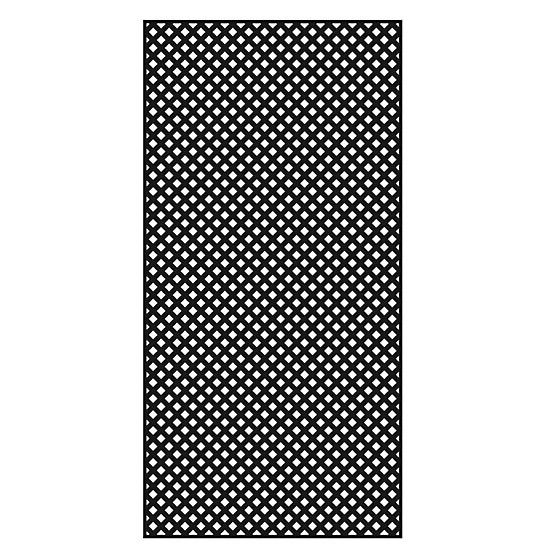 Black Privacy Diamond Vinyl Lattice - 4ft x 8ft