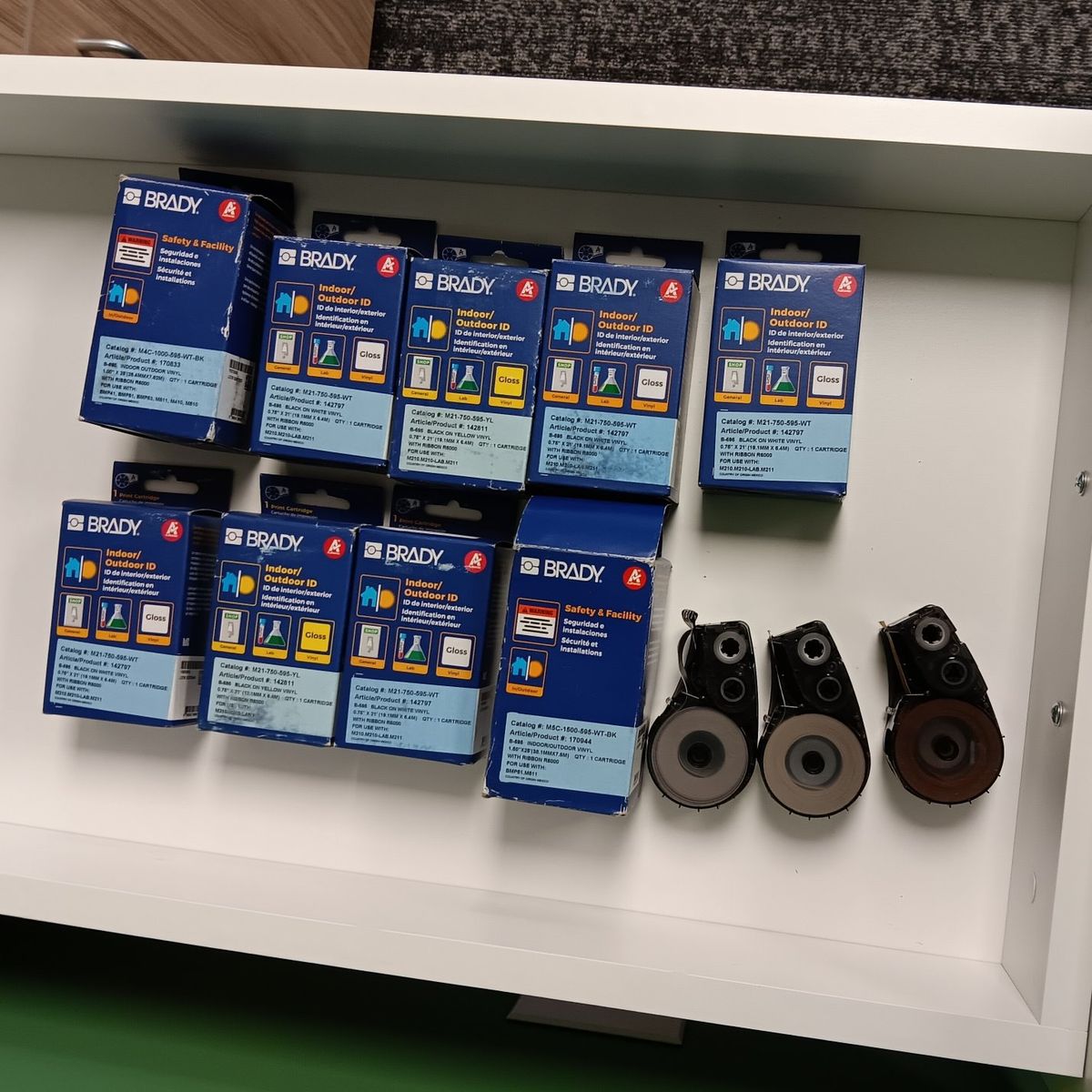 Brady label cartridges