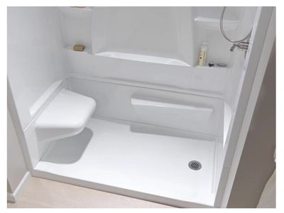 NEW Delta Classic 500 Seated Shower Wall Surround - Left Seat (60" x 32")