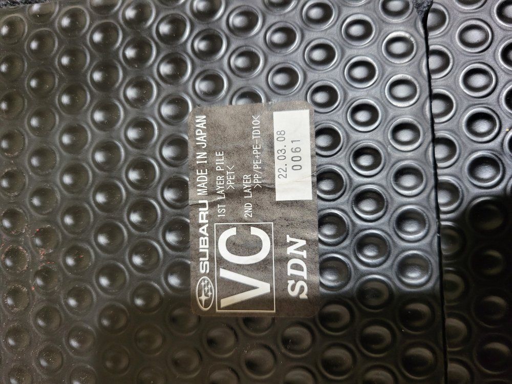 rear wrx trunk original tire cover carpet 22-25