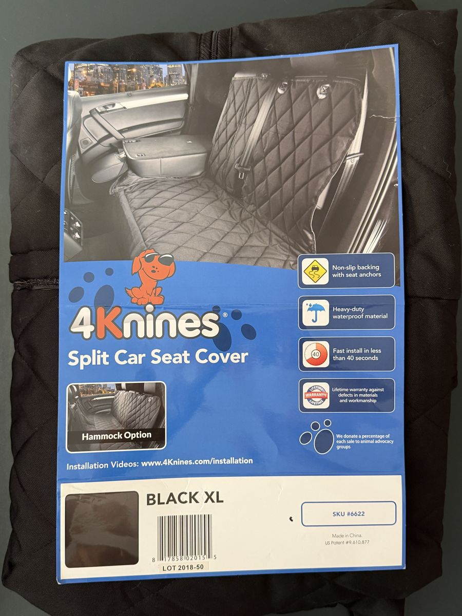 SPLIT CAR SEAT COVER FOR DOGS