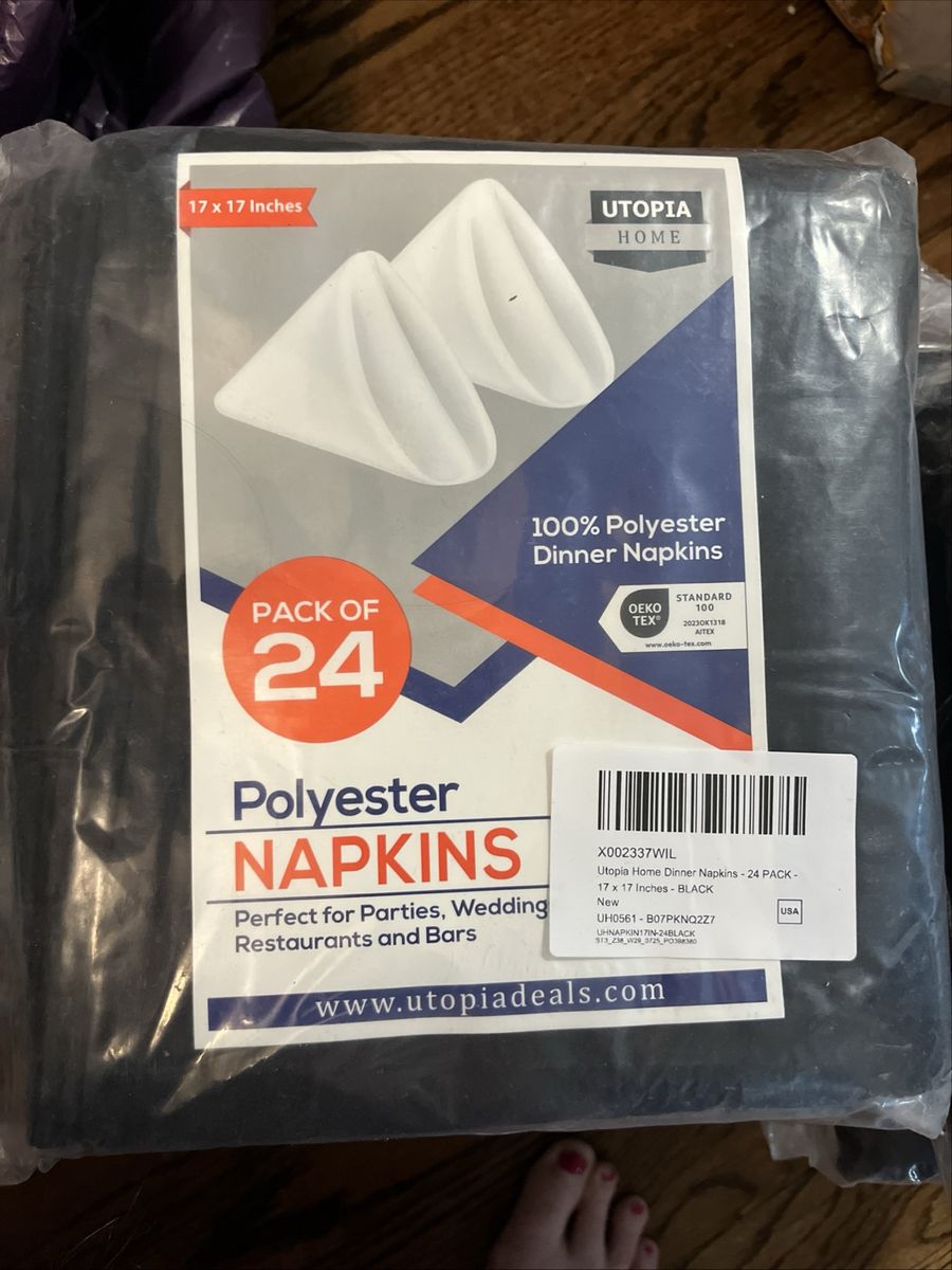 Utopia Home [24 Pack, Black] Cloth Napkins 17x17