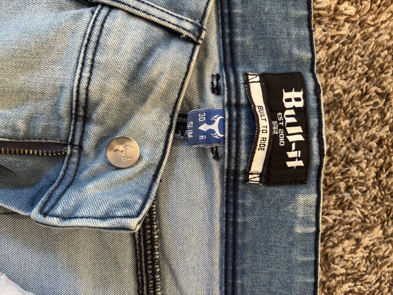 Bull-it 30R Slim Light Wash Jeans - Built to Ride (Men's) Motorcycle jeans