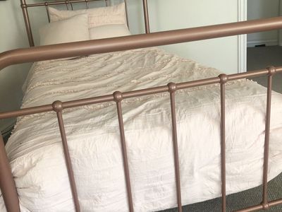 Rose gold twin bed frame
