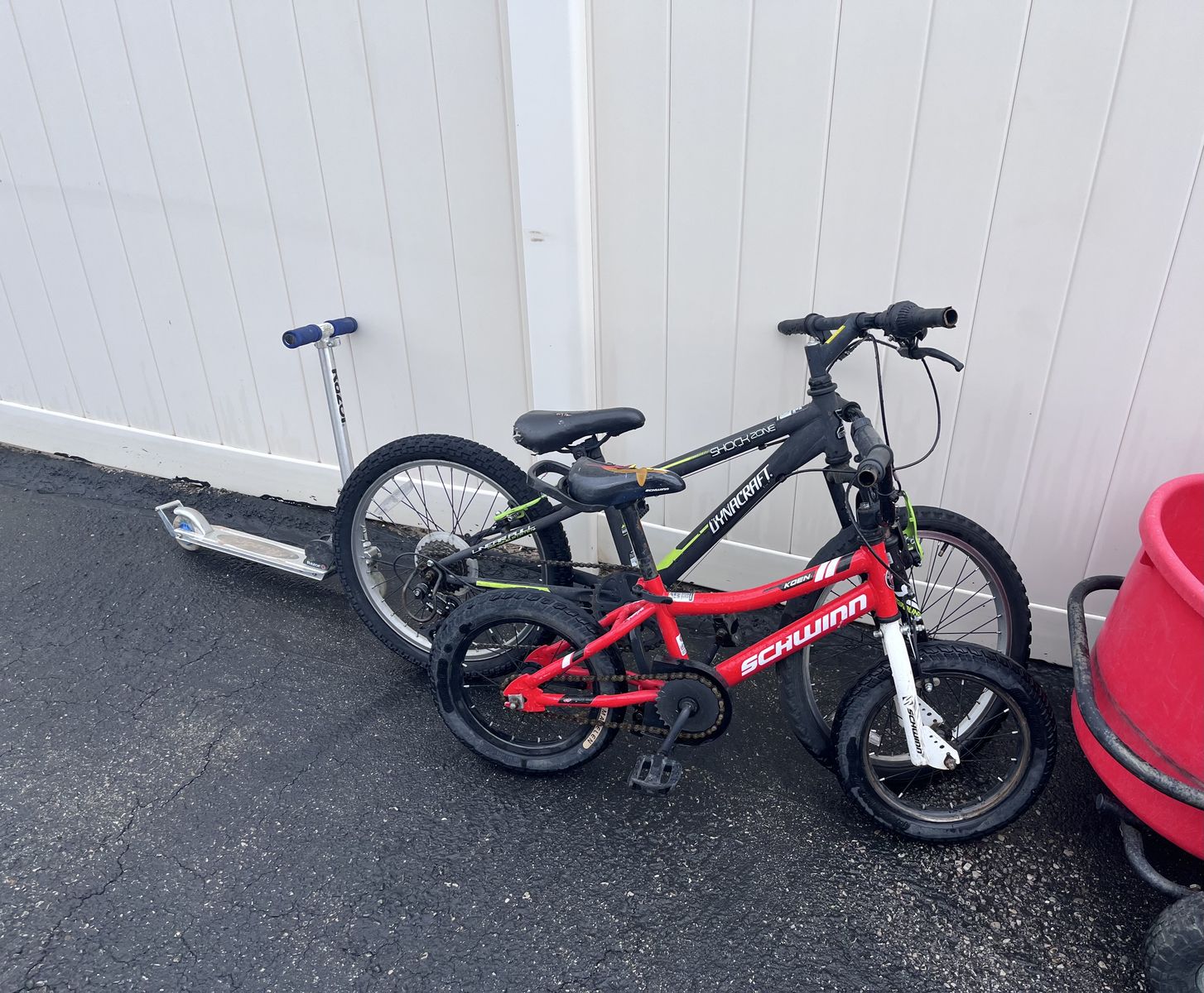 FREE  2) Kids bikes and 2) Razor scooters