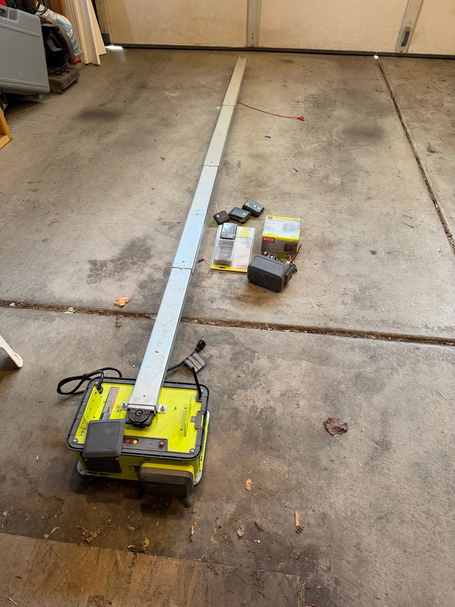 Complete Ryobi wifi belt drive wifi garage door opener with lots of options.