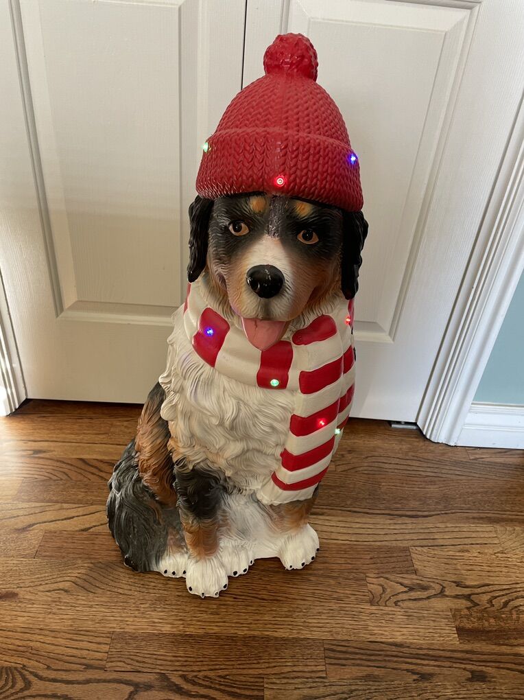 Christmas Bernese Mountain Dog LED Lights