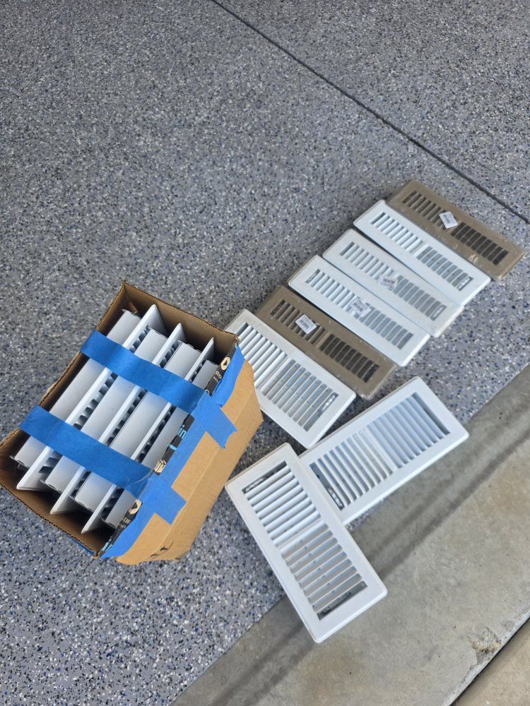 TruAire 2x10 amd 4x10 Floor Register Vents Bulk Lot White and Brown