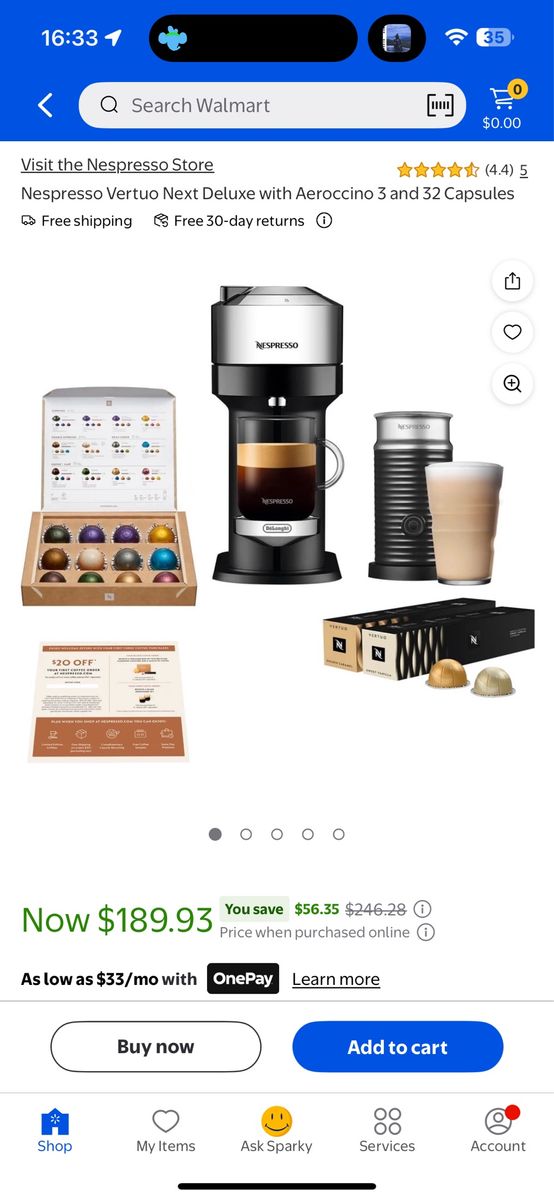 Nee Nesspresso W/ Aerator And 12 Pods