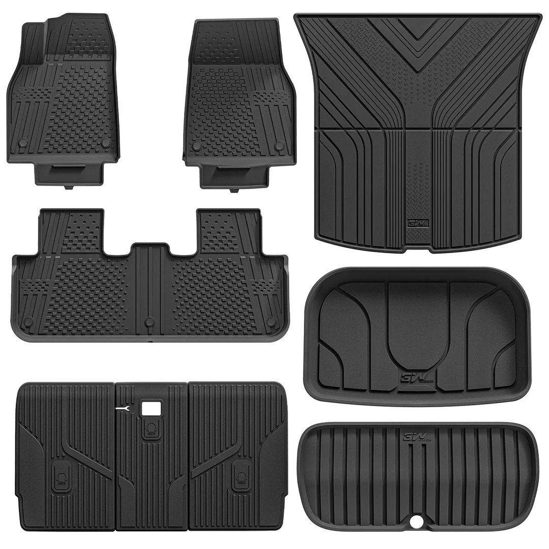 3W Tesla Model Y Juniper 2025 2026 (Not Fit 2026 Model Y Standard Range) Custom Floor Mats Lumedge™ All-Weather Protection 5-Sea