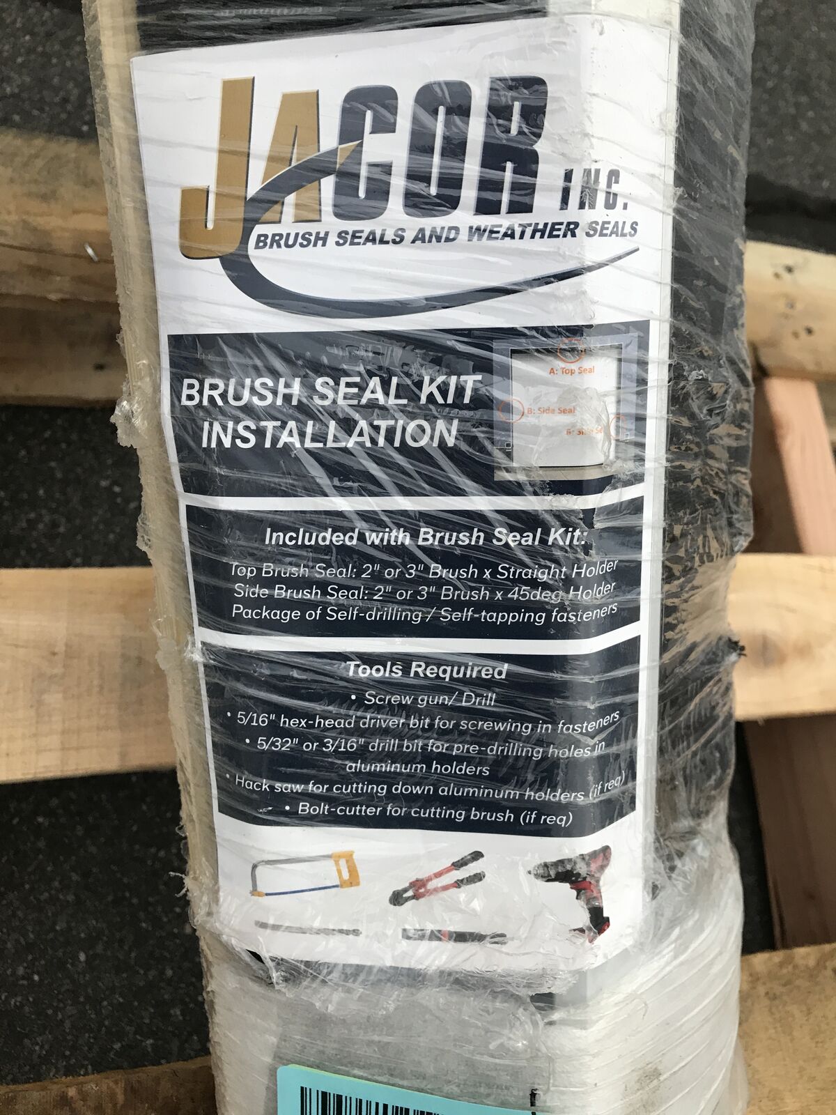 JACOR brush seal kit FOR GARAGE DOOR HANGAR DOOR COOLER DOORS