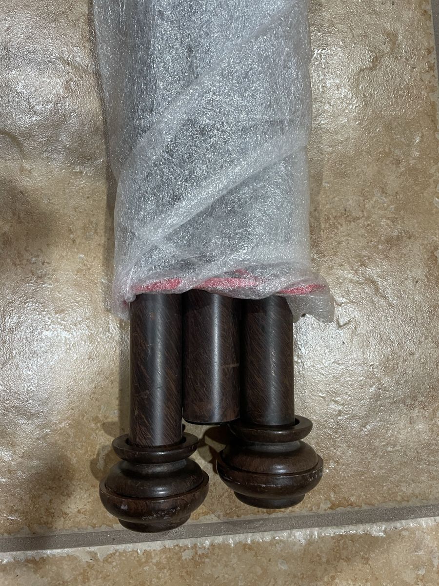 Oil Rubbed Brown 1 1/4" Diameter Metal Curtain Rods 88”-144” adjustable Complete Set with Rings & Brackets
