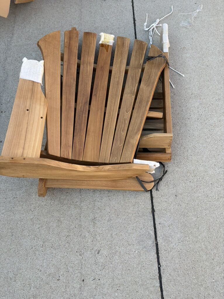 Slatted Wood Adirondack Chair (not assembled)