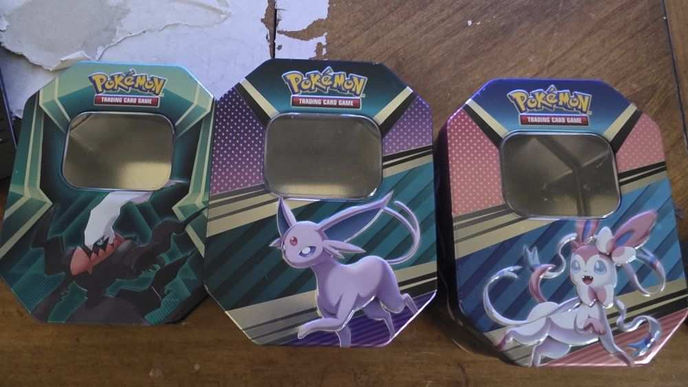 Pokemon Trading Card Game (TCG) Collector's Tins - Darkrai, Espeon, Sylveon Lot of 3